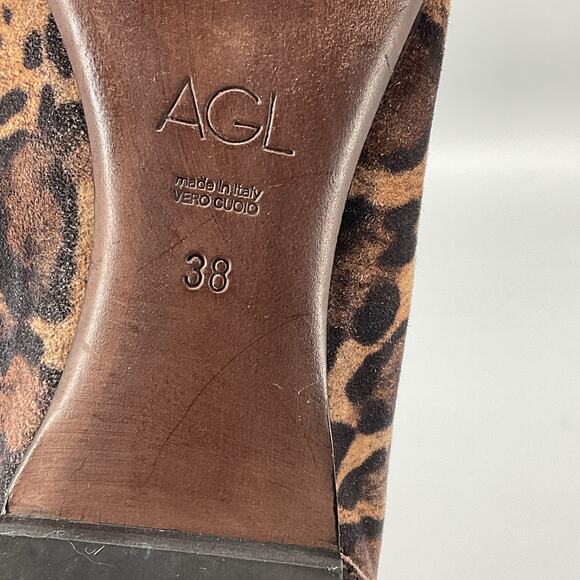 NEW AGL Women’s Monika Cap Toe Ballet Flats Brown/Black Size 6.5 US/38 EU - Picture 5 of 10